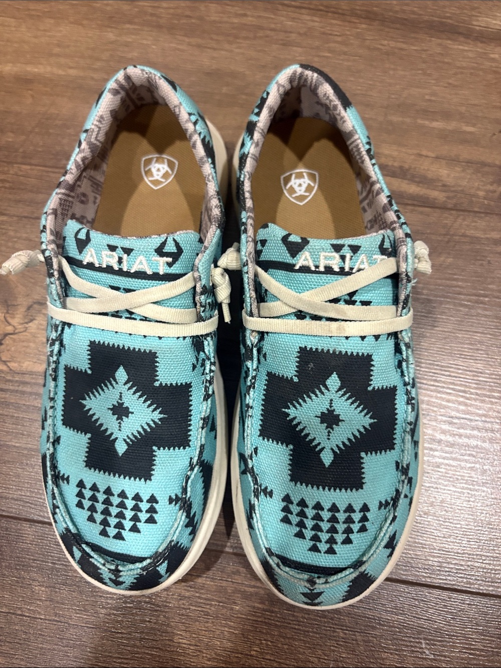 Ariat womens' Teal Aztec Slip-On Shoes